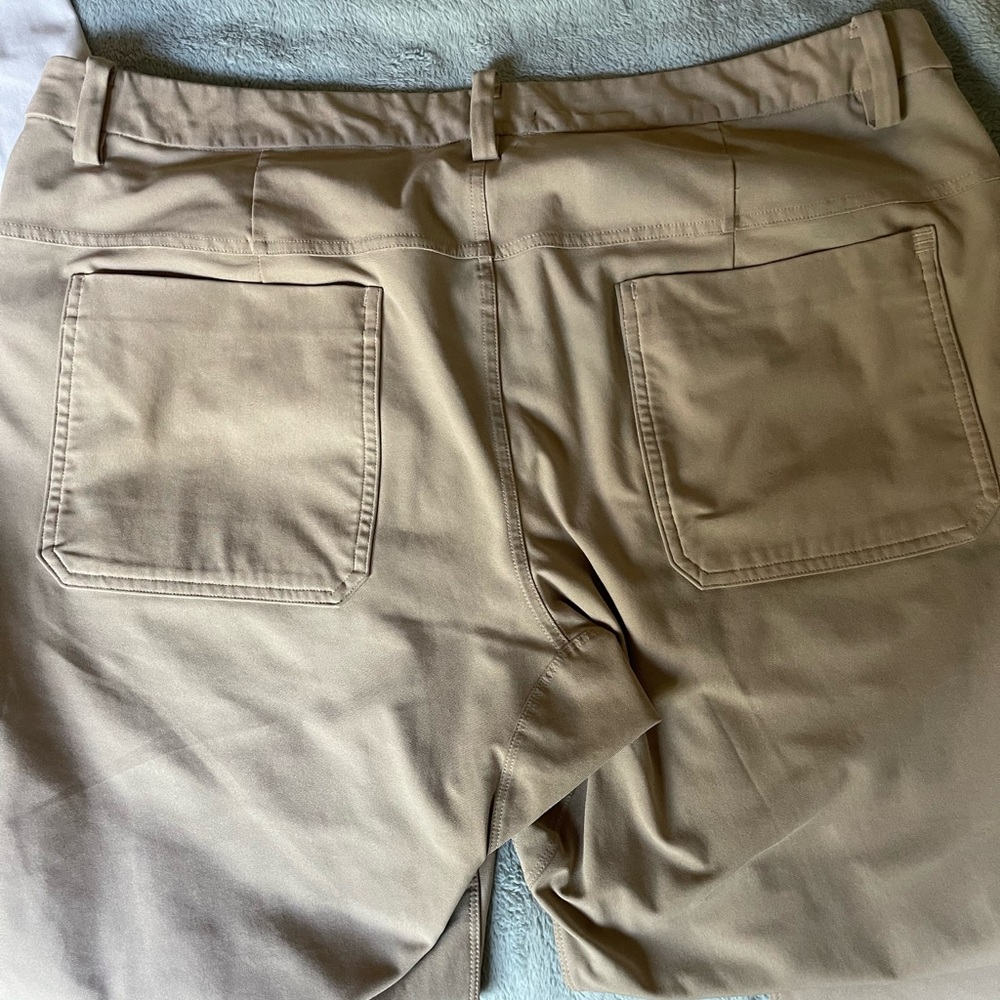 Men’s Lululemon ABC pants. Tan color. 36x32. Straight leg